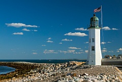 Unique Shape of Scituate Lighthouse Tower in Massachusetts